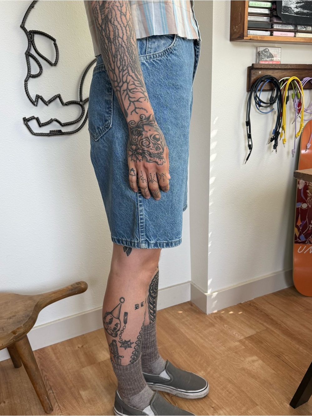 Vintage 80s 90s Jorts Denim Shorts USA ~ Size 28 - Picture 2 of 8